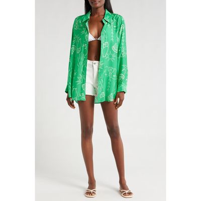 Seafolly Cover-Up Shirt in Jade 