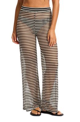 Seafolly Mesh Effect Cover-Up Pants in Black