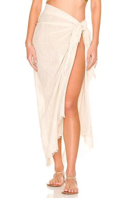 Seafolly Textured Beach Wrap in Beige.