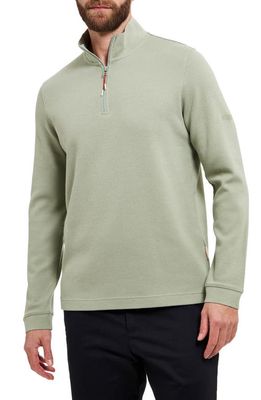 Sealskinz Forncet Quarter Zip Organic Cotton Pullover in Green 