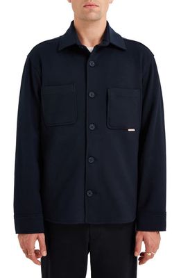 Sealskinz Plumstead Water Repellent Knit Shirt Jacket in Navy