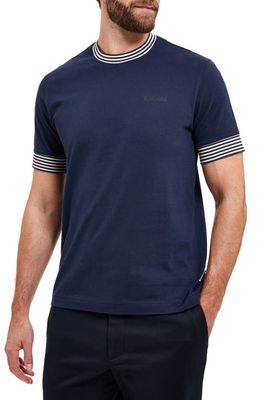 Sealskinz Sisland Cotton Ringer T-Shirt in Navy 