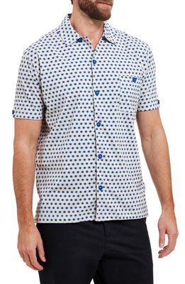 Sealskinz Walsoken Short Sleeve Knit Button-Up Shirt in Cream 