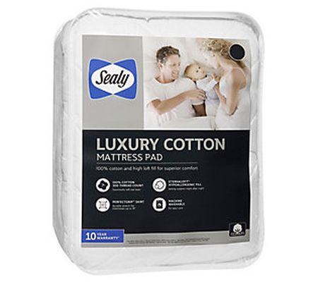 Sealy Luxury Cotton Mattress Pad-Twin