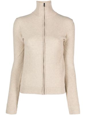 Sease Aubry honeycomb-knit cashmere cardigan - Neutrals