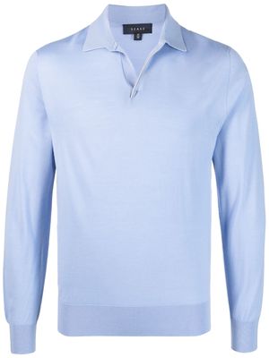 Sease fine-knit polo shirt - Blue