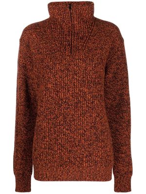 Sease half-zip cashmere jumper - Orange