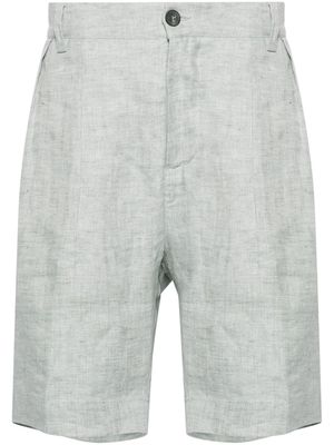 Sease herringbone linen bermuda shorts - Green