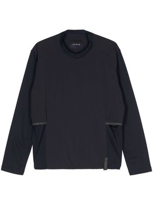 Sease panelled cotton-blend sweatshirt - Blue