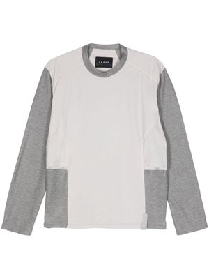 Sease panelled cotton-blend sweatshirt - Grey