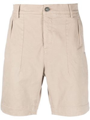 Sease pleated-detail cotton shorts - Neutrals