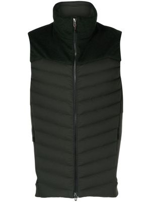 Sease Warmer panelled down-filled gilet - Green