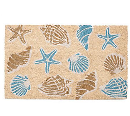 Seashells Doormat with PVC Backing