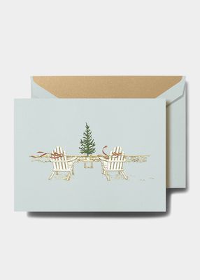 Seaside Christmas Greeting Cards, Set of 10