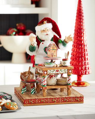 Season's Greetings Santa Baking for Christmas Decoration