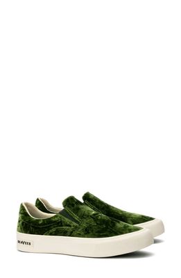 SeaVees Hawthorne Embroidered Slip-On Shoe in Emerald