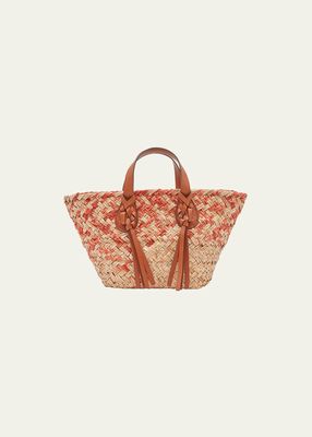 Seaview Day Straw Basket Top-Handle Bag