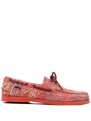Sebago all-over paisley-print loafers - Red