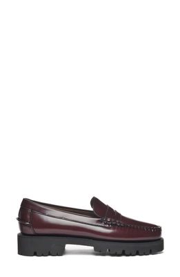 Sebago Dan Lug Waterproof Platform Loafer in Garnet