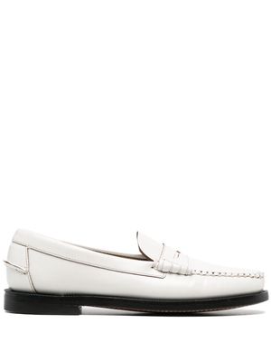 Sebago Dan penny-slot flat leather loafers - White