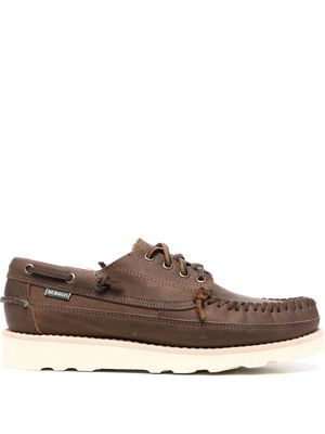 Sebago lace-up leather boat shoes - Brown