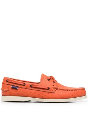 Sebago logo-embossed boat shoes - Orange