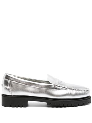 Sebago metallic-finish loafers - Silver