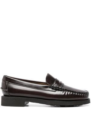Sebago penny-slot leather loafers - Red
