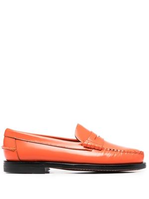 Sebago penny strap leather loafers - Orange