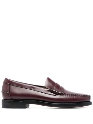 Sebago polished leather penny loafers - Red