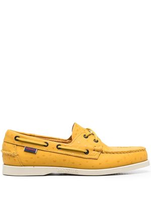 Sebago polka-dot leather boat shoesS - Yellow