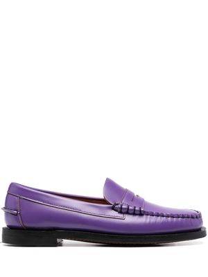 Sebago round-toe leather loafers - Purple