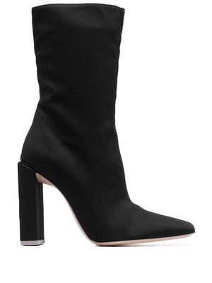Sebastian Milano pointed-toe 110mm block heel boots - Black