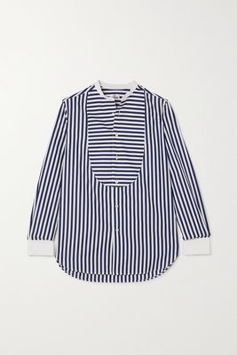 Sebline - Bunny Striped Cotton-poplin Shirt - Blue
