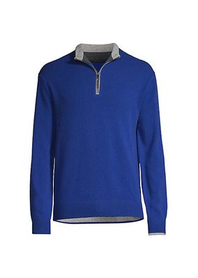 Sebonack Wool & Cashmere Quarter-Zip Sweater