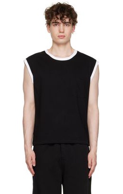 Second/Layer SSENSE Exclusive Black Ringer Tank Top
