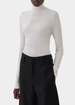Second Skin High-Neck Cotton Top