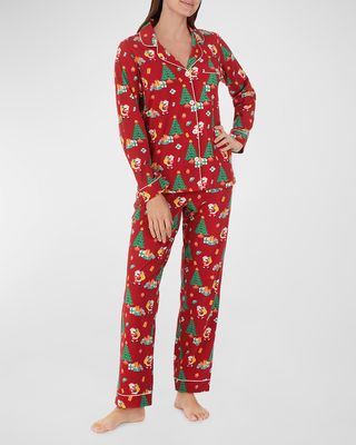 Secret Santa Printed Pajama Set