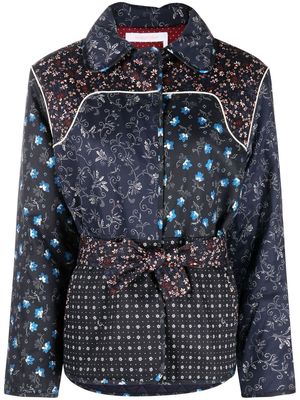 See by Chloé patchwork floral-print jacket - 9GE - Blue-Blue 1