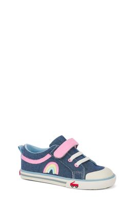 See Kai Run Kids' Kristen Embroidered Sneaker in Blue Chambray