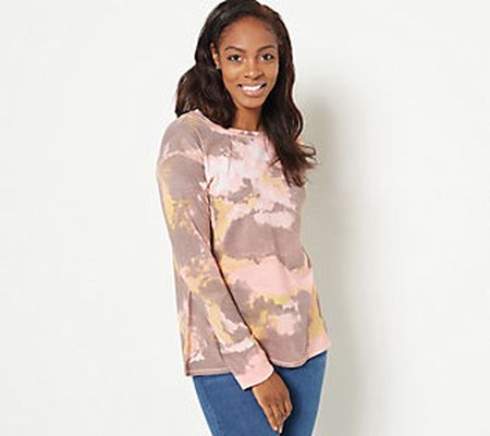 Seed to Style Organic Cotton Watercolor Print Long-Sleeve Top