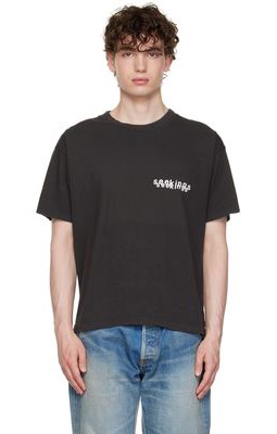 SEEKINGS Black Double Logo T-Shirt