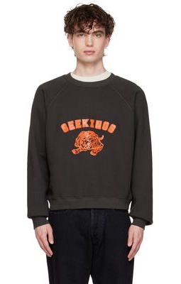SEEKINGS Black Tiger Sweatshirt