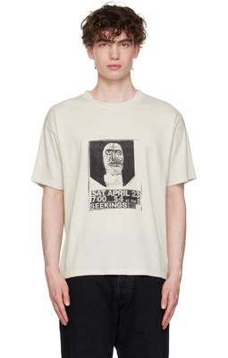 SEEKINGS Off-White Collage Flyer T-Shirt