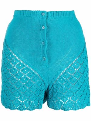 Seen Users Boudoir knitted shorts - Blue