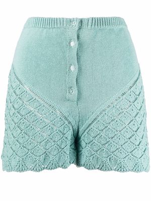 Seen Users Boudoir knitted shorts - Green