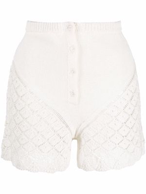 Seen Users Boudoir knitted shorts - White
