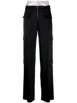 Seen Users crystal-embellished panel cargo trousers - Black