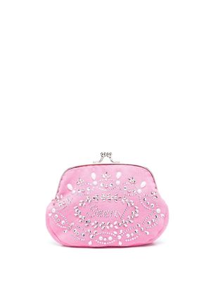 Seen Users crystal-embellished twist-lock wallet - Pink