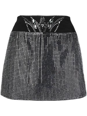 Seen Users crystal-embellishment mini skirt - Black